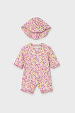 Load image into Gallery viewer, baby ditsy floral swim + hat
