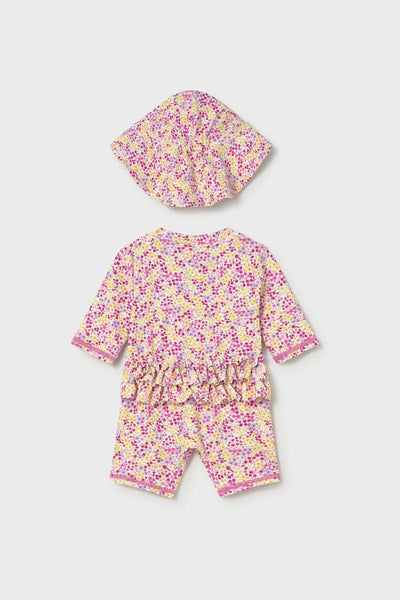 baby ditsy floral swim + hat