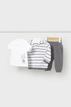 Load image into Gallery viewer, baby 3pc zip stripe hoodie + tee + pant
