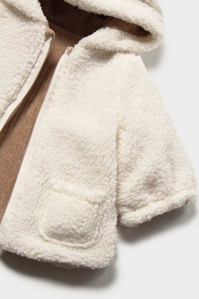 baby velour sherpa reversible coat