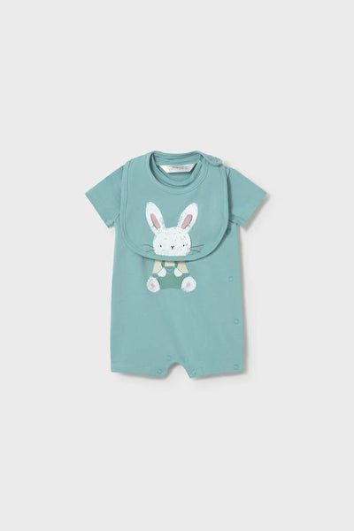 baby bunny romper+ bib