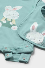 Load image into Gallery viewer, baby bunny romper+ bib
