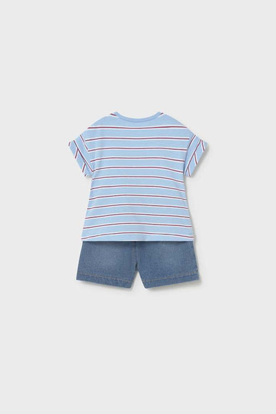 baby stripe tee + short set
