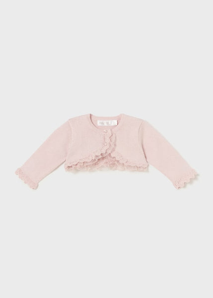 baby lace trim cardigan