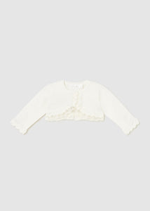 baby lace trim cardigan