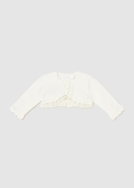 baby lace trim cardigan