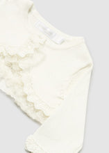 Load image into Gallery viewer, baby lace trim cardigan
