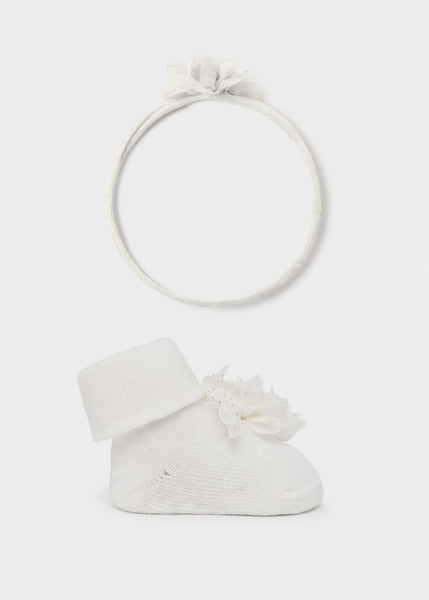 baby chiffon headband + sock set