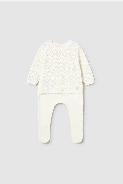 baby pointelle sweater + pant set
