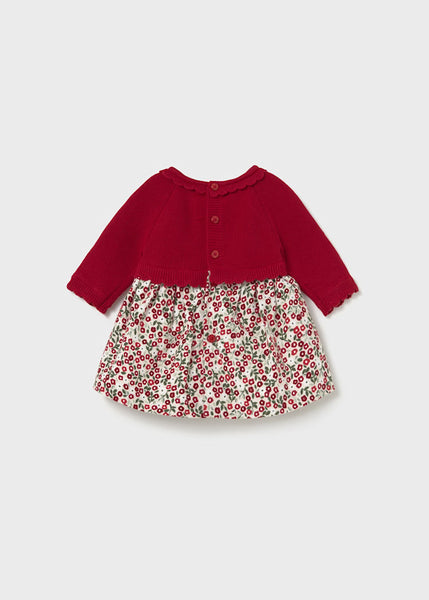 baby knit + print skirt dress
