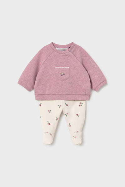 baby waffle top + floral legging set