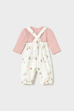 Load image into Gallery viewer, baby rib top + print overall
