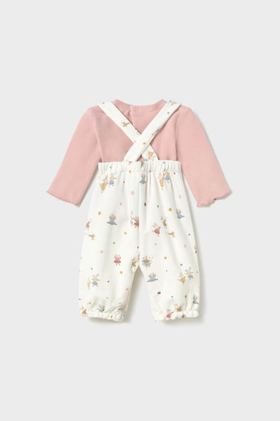 baby rib top + print overall