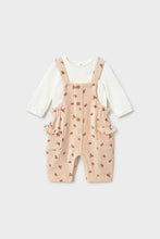 Load image into Gallery viewer, baby rib floral overall + tee set
