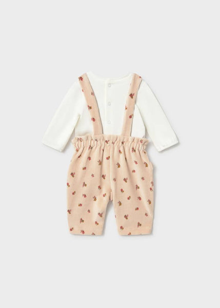 baby rib floral overall + tee set