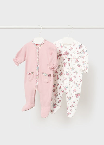 girls floral footie