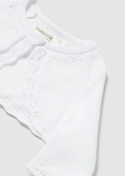 baby crochet trim bolero cardigan