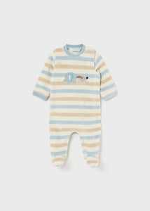 baby velour bear footie