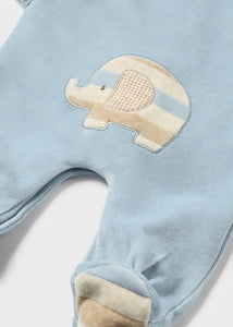 baby velour bear footie