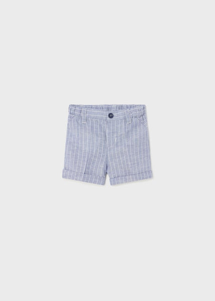 mini boy linen stripe shorts