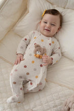 Load image into Gallery viewer, baby dot bear velour footie
