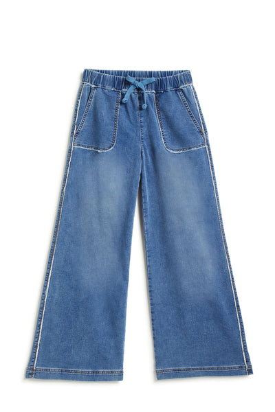 patch pocket denim pant