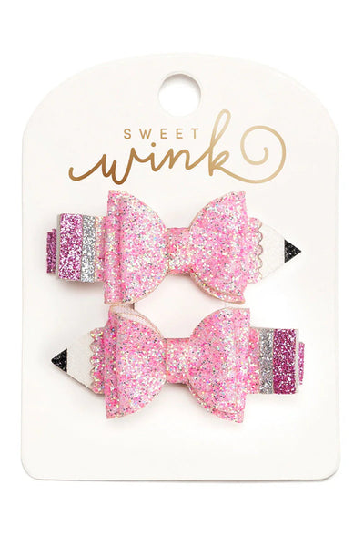 pencil bow 2 clip set