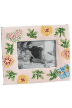 Load image into Gallery viewer, beaded floral frame
