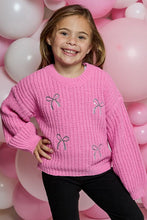 Load image into Gallery viewer, girls shimmer bow sweater
