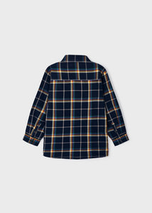 boys lined plaid shacket