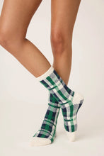 Load image into Gallery viewer, plaid rib crew socks

