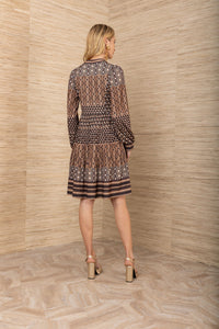 print long sleeve dress