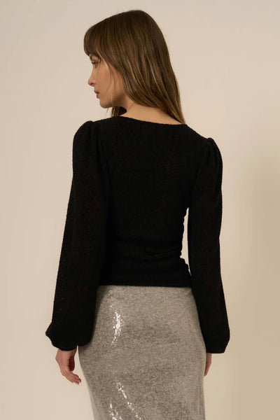 ruched center sweater