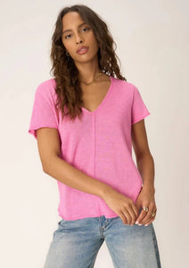 slub v neck tee