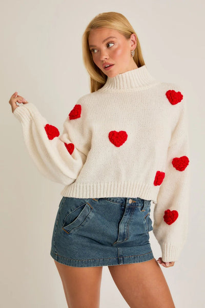 puffy heart sweater