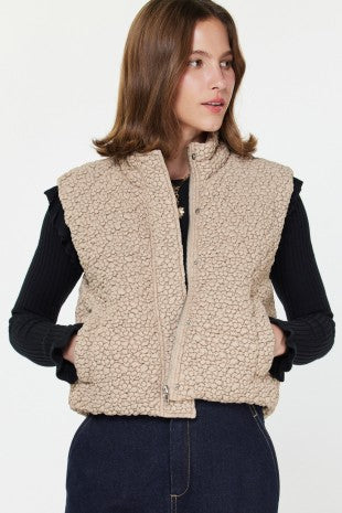 quilted crop vest
