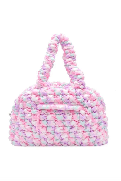 quilted heart med duffle bag