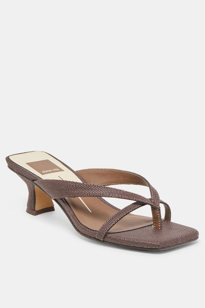 raffia thong heel