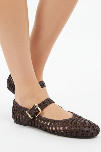 raffia weave flat