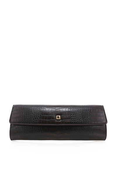 rectangular croc print bag