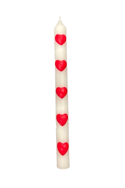 heart taper candle