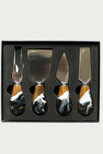 Load image into Gallery viewer, resin coated 4 cheese knife set
