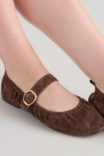 Load image into Gallery viewer, ruched suede maryjane
