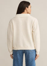 Load image into Gallery viewer, 1/4 zip rib contrast sweatshirt
