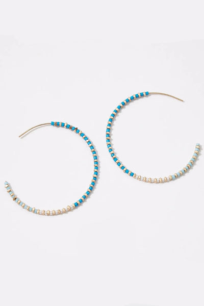 seed bead hoop earring