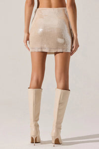 sequin mini skirt