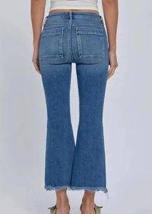 happi cargo flare crop jean