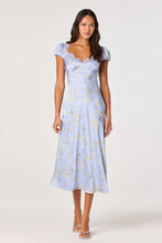 Load image into Gallery viewer, short sleeve lace trim floral dress
