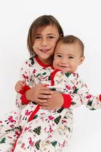 Load image into Gallery viewer, bamboo baby xmas footie
