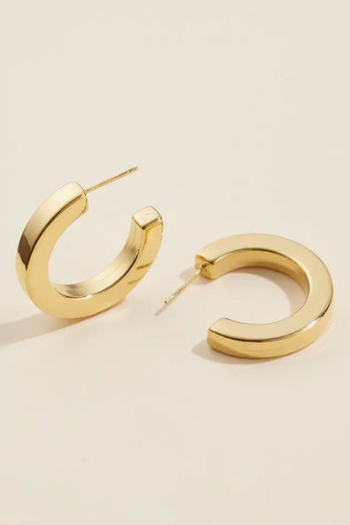 steel open hoop earring